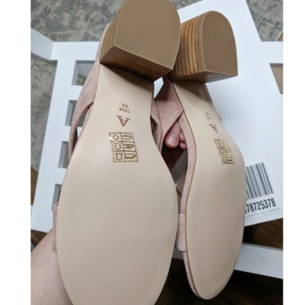 NEW Anthropologie Pink Jessie Suede Heels - Picture 4 of 5